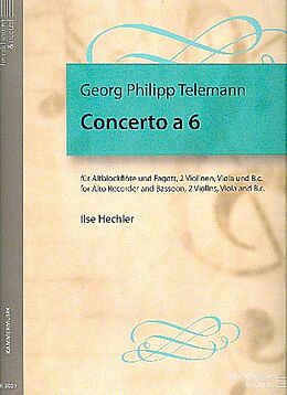 Georg Philipp Telemann Notenblätter Concerto a 6