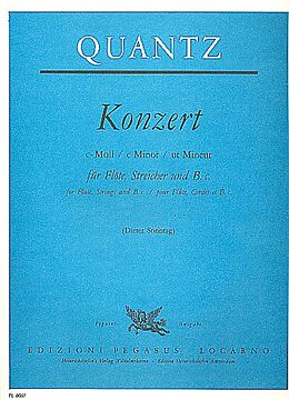 Johann Joachim Quantz Notenblätter Konzert c-Moll für Flöte, Streicher und