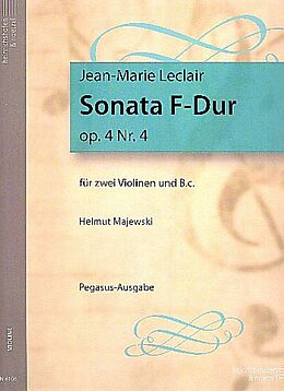 Jean Marie l'Ainé Leclair Notenblätter Sonate F-Dur op.4,4 für