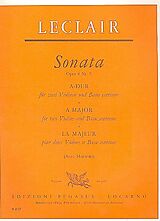 Jean Marie l'Ainé Leclair Notenblätter Sonate A-Dur op.4,6