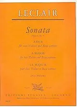 Jean Marie l'Ainé Leclair Notenblätter Sonate A-Dur op.4,6