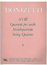 Gaetano Donizetti Notenblätter Streichquartett e-Moll Nr.5