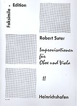 Robert Suter Notenblätter Improvisationen Band 2 für Oboe und Viola