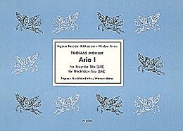Thomas Morley Notenblätter Aria 1 für 3 Blockflöten (SAB)