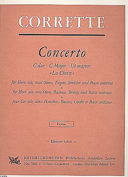 Michel Corrette Notenblätter Concerto C-Dur La choisy