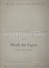 Siegfried Borris Notenblätter Musik für Fagott op.119 - Übungs- und Spielstücke