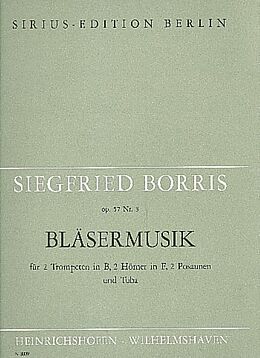 Siegfried Borris Notenblätter Bläsermusik op.57,3