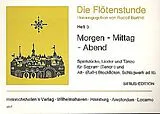 Rudolf Barthel Notenblätter Die Flötenstunde Band 3