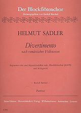Helmut Sadler Notenblätter Divertimento nach rumänischen Volksweisen