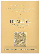 Pierre (Phalesius, Petrus) Phalese Notenblätter Antwerpener Tanzbuch Band 1