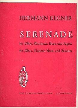 Hermann Regner Notenblätter Serenade für Oboe, Klarinette