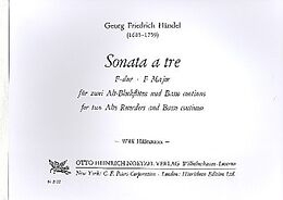 Georg Friedrich Händel Notenblätter Sonata à tre F-Dur