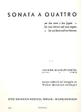 Johann Wilhelm Hertel Notenblätter Sonata à quattro per 2 corni e