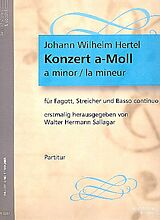Johann Wilhelm Hertel Notenblätter Konzert a-Moll