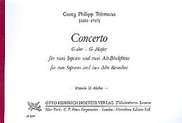 Georg Philipp Telemann Notenblätter Concerto G-Dur