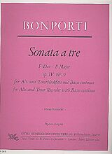 Francesco Antonio Bonporti Notenblätter Sonata a tre F-Dur op.4,9 für