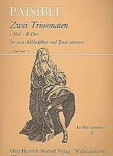 Jacques (James) Paisible Notenblätter 2 Triosonaten c-Moll und B-Dur