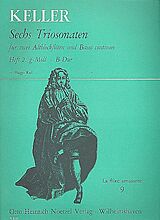Gottfried (Godfrey) Keller Notenblätter 6 Triosonaten Band 2 (Nr.3-4)