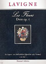 Philibert de Lavigne Notenblätter Les Fleurs op.4 Duos