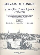Servaas de Konink Notenblätter Trios aus op.1 und op.4 Band 2