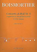 Joseph Bodin de Boismortier Notenblätter Concerto d-Moll Nr. 6