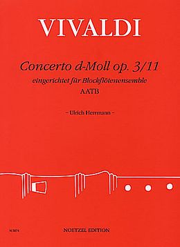 Antonio Vivaldi Notenblätter Concerto d-Moll op.3,11