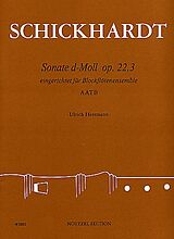 Johann Christian Schickhardt Notenblätter Sonate d-Moll op.22,3