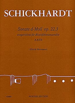 Johann Christian Schickhardt Notenblätter Sonate d-Moll op.22,3