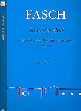 Johann Friedrich Fasch Notenblätter Sonate g-Moll für 4 Blockflöten (Ensemble)