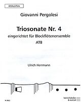 Giovanni Battista Pergolesi Notenblätter Sonate Nr.4