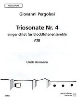 Giovanni Battista Pergolesi Notenblätter Triosonate Nr.4