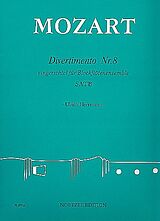 Wolfgang Amadeus Mozart Notenblätter Divertimento Nr.8 KV213