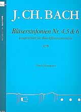 Johann Christian Bach Notenblätter 3 Bläsersinfonien Nr.4-6 für 3 Blockflöten