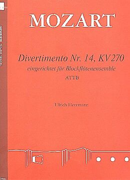 Wolfgang Amadeus Mozart Notenblätter Divertimento KV270 für Bläser