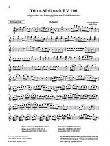 Antonio Vivaldi Notenblätter Trio a-Moll RV106