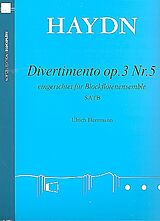 Franz Joseph Haydn Notenblätter Divertimento op.3,5 für 4 Blockflöten (SATB)