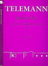 Georg Philipp Telemann Notenblätter Quartett F-Dur