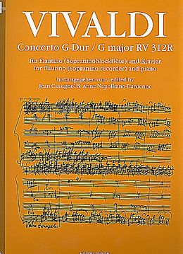 Antonio Vivaldi Notenblätter Konzert G-Dur RV312R für Flautino