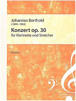 Johannes Berthold Notenblätter Konzert op.30