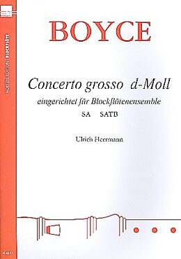 William Boyce Notenblätter Concerto grosso d-Moll