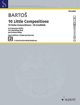 Jan Zdenek Bartos Notenblätter 10 kleine Kompositionen