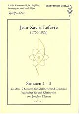 Jean Xavier Lefèvre Notenblätter Sonaten Nr.1-3
