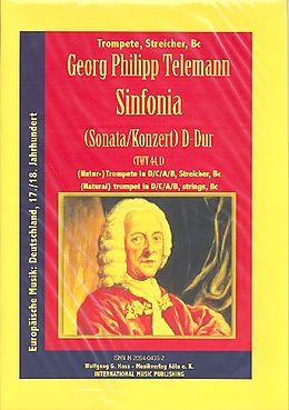 Georg Philipp Telemann Notenblätter Sinfonia D-Dur TWV44,1