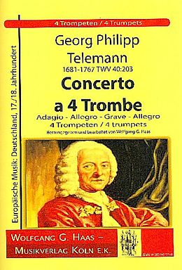 Georg Philipp Telemann Notenblätter Concerto à 4 trombe TWV40-203