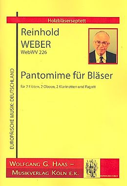 Reinhold Weber Notenblätter Pantomime WebWV226 für 2 Flöten