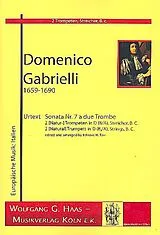 Domenico Gabrielli Notenblätter Sonata Nr.7 a due Trombe für 2 Trompeten