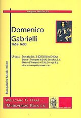 Domenico Gabrielli Notenblätter Sonata Nr.3 D-Dur D.XI.5 für (Natur-) Trompete