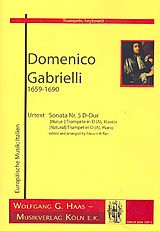 Domenico Gabrielli Notenblätter Sonata Nr.5 D-Dur für (Natur-)Trompeten