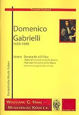 Domenico Gabrielli Notenblätter Sonata Nr.6 D-Dur für Natural-Trompete