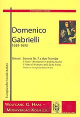 Domenico Gabrielli Notenblätter Sonata Nr.7 a due Trombe für 2 Trompeten